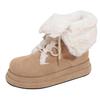 Cowhide version, new products in autumn and winter, fluffy thick-soled snow boots, medium tube, winter fur integrated piling, thickening, keeping war
