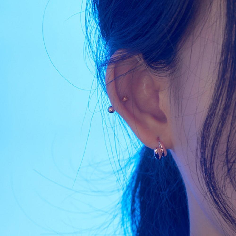 925 Silver Jihwaja One-Touch Ring Earrings W