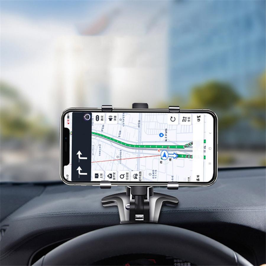 New 360° Black ABS Car Dashboard Visor Cell Phone Mount Stand Clip Holder Universal