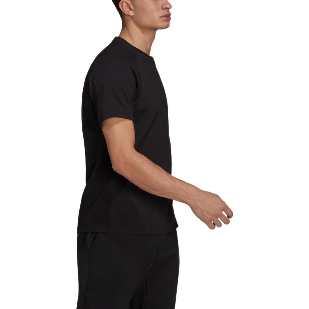 Adidas Day T Shirts Men's Black Crew Neck Moderate Straight Fit HE2238