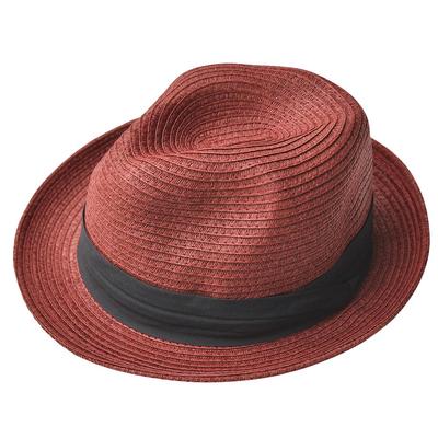 Nakota Paper and Straw UV Plus UV Mixed Burgundy Hat, Men's Women's Hat, Foldable, Protection, Spring/Summer, Size, Kids', Ribbon, Protection, Paper,