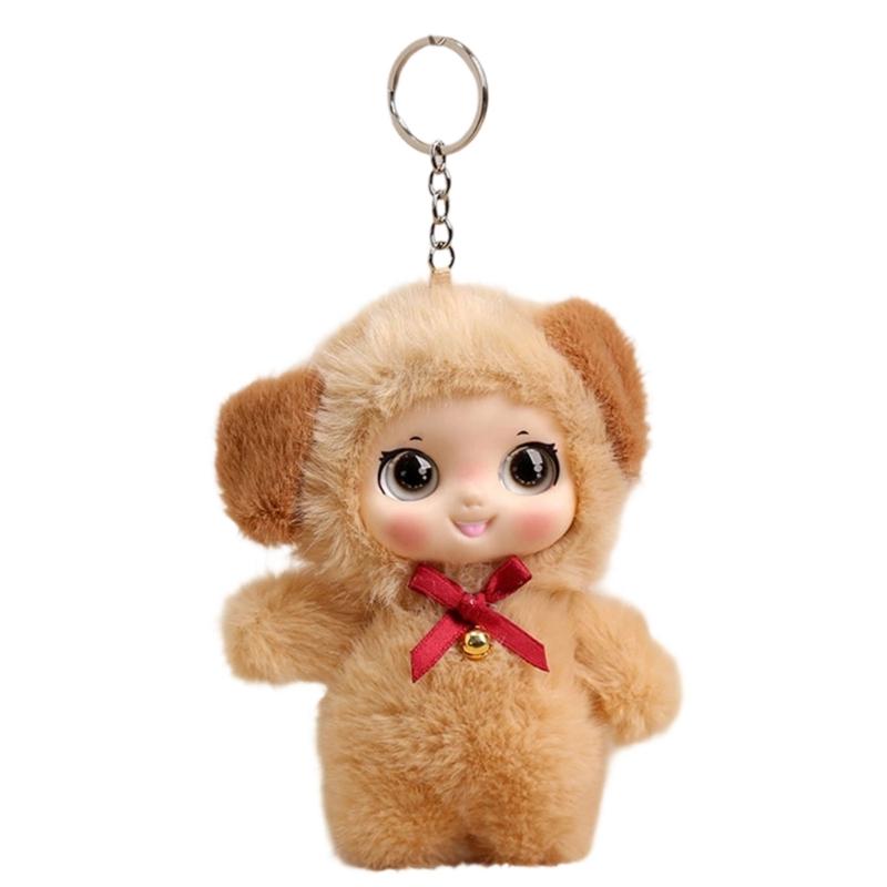 Cartoon Soft Doll Keychain With PP Cotton Filling For Keys Bags And Backpacks Multiple Color Trendy Car Decoration