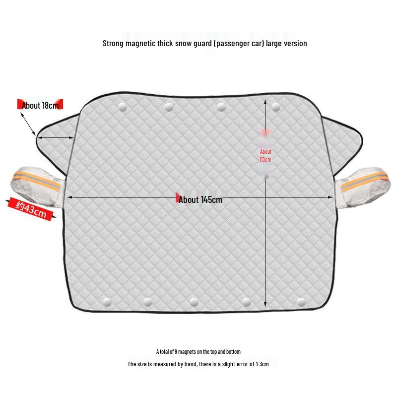 Magnetic Car Windshield Snow & Sun Cover: Dustproof, Heat-Insulating Half Sunshade