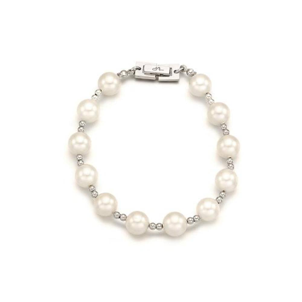 [Ost] Plump 8mm Silver Pearl Bracelet (S) Otb1229S8Pwi