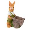 Cartoon Rabbit Flowers Pots Rabbit Resin Figurines Small Animal Decorative Plant Pot Container for