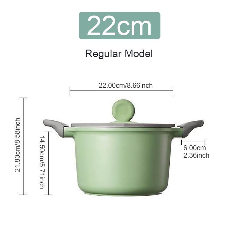 COOKER KING Household High Appearance Double Ear Non-stick Cooker Large Capacity Cooking Pots Maifan Stone Enamel Pot