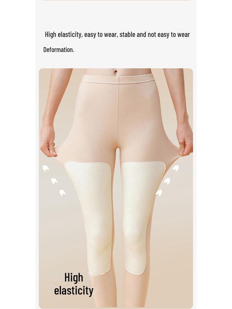 Aoweizi Women's Silk & Hyaluronic Acid Thermal Underwear Set - Autumn/Winter, Plus Velvet Thickened.