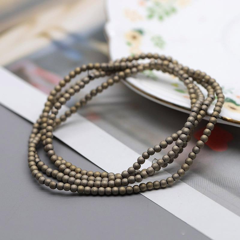 Matte Color Crystal Glass Beads 3mm 145pcs Round Loose Spacer Beads for Clothing Embroidery Decor Craft Making