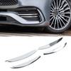 4 Pcs Front Fog Light Grille Trim Eyelid Eyebrow Wind Knife Strip Replacement for  ‑  C‑Class W206  06