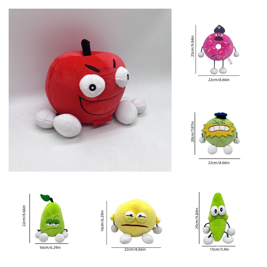 Brain Shovelwares Roblox Game Fans Apple Plush Toy Soft Doll Kid Gift Birthday