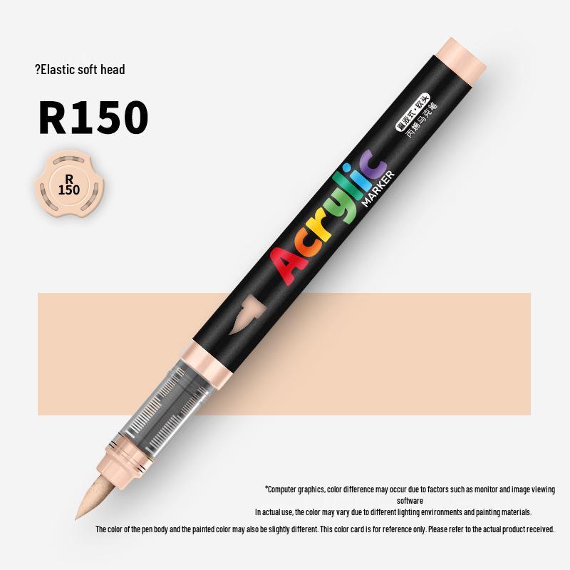 60-Color Soft Tip Liquid Ink Acrylic Marker Set for Primary School Art