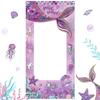 Mermaid Photo Frame Background Little Mermaid Tail Birthday Party Decor Kids Girl Baby Shower Birthday Party Supplies Backdrop