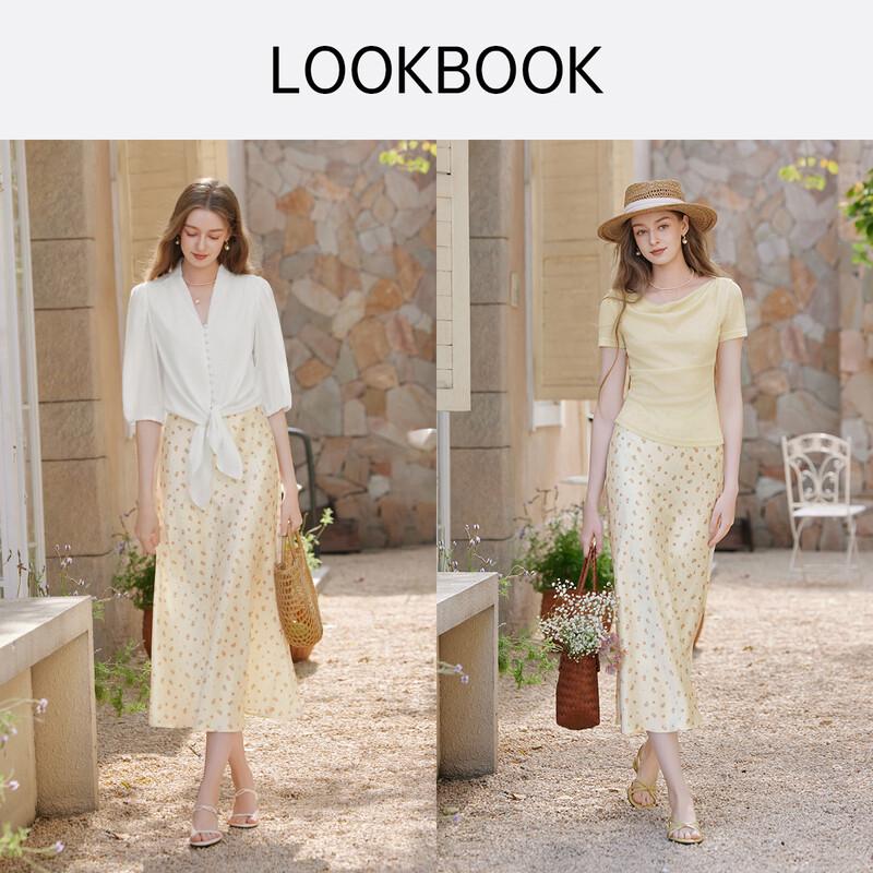 Xiangying Wang Churan Collection Floral Midi Skirt