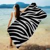Black White Color Print Zebra Beach Towel Colorful Bath Towels for Girl Microfiber Quick Dry Sand Beach Yoga Spa Gym Pool