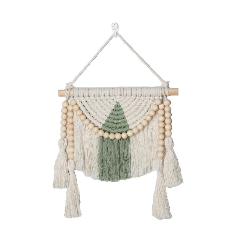 Bohemian Macrames Wall Hangings Woven Tapestrys Cotton Handmade Bohemian with Tassels Craft Ornament 1