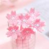 10Pcs Silicone Cherry Blossom Flowers Pink Gel Pen Creative Cute Stationery Office School Writing Supplies Gift Kawaii Pens