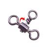 Trident Bearing Barrel Cross Line Fishhook Connector 3 Way Bearing Swivel T-shape Fishing Swivels