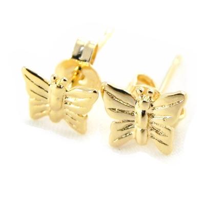 [F6263] - Gold Plated 'Butterflies' Earrings