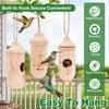 3 Pcs Hummingbird House Wooden Hanging Bird House with String Handmade Nest Wild Bird House for Outdoor Yard Garden Decoration
