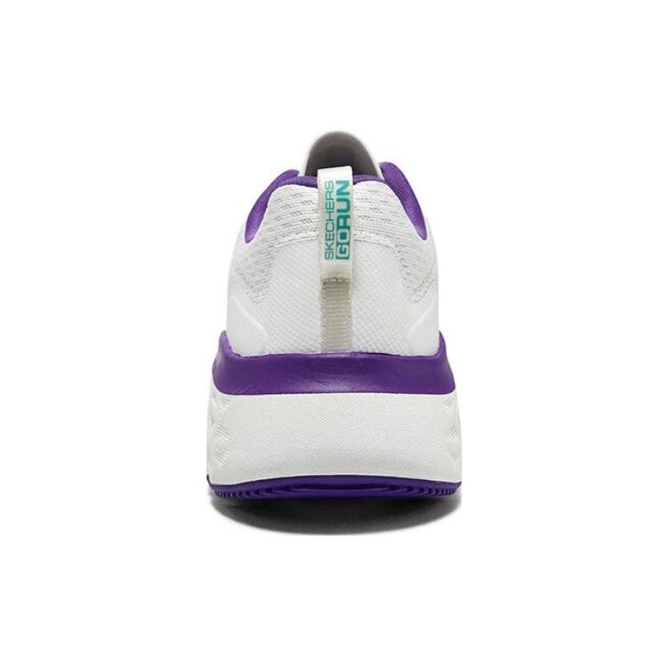 Skechers Max Cushioning Delta Star Series Fabric Low Top Running Shoes Women Sneaker White Purple Blue 129126-WPR