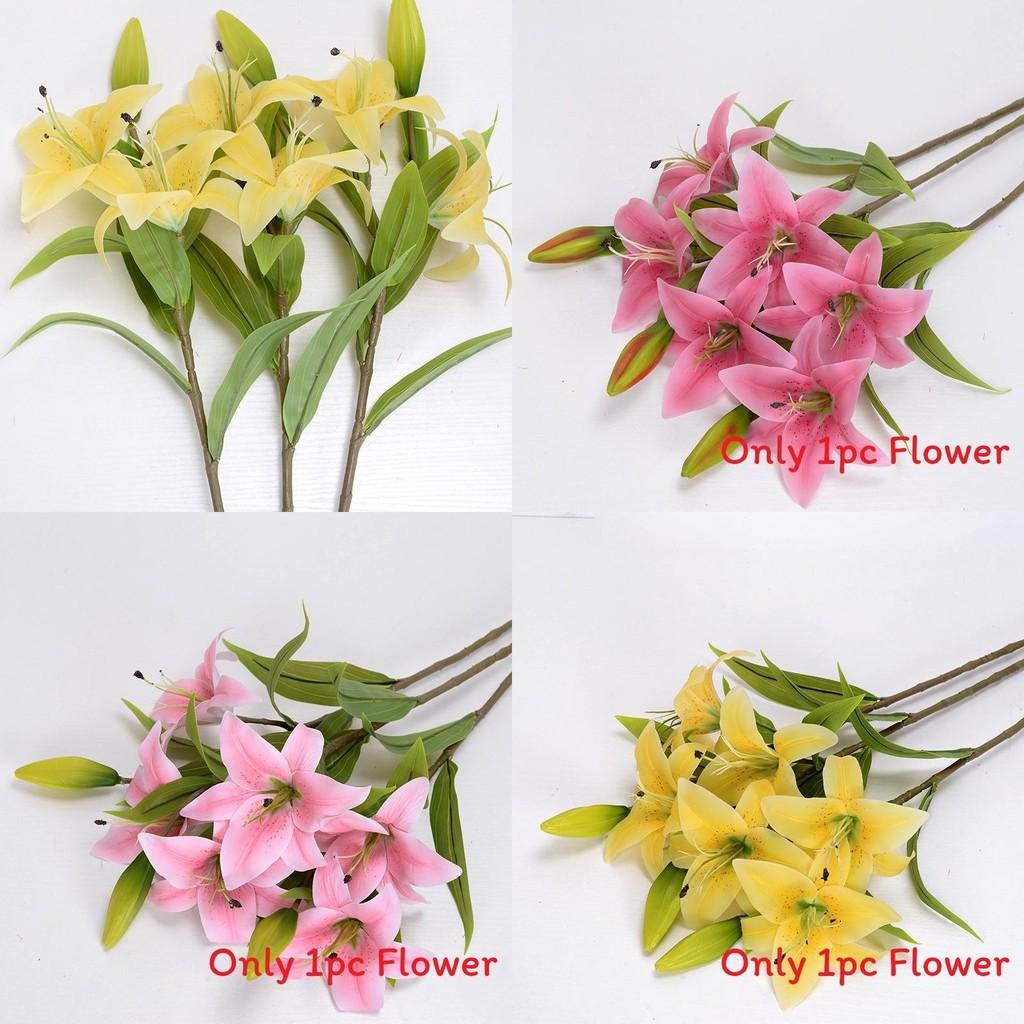 Wedding And Home Decor Faux Lily Flower With Realistic Craftsmanship For Photography