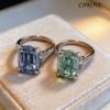 Mode 925 Sterling Zilver Luxe IJsvorm Geslepen Paraiba Toermalijn Ring - Blauwe Saffier Ronde Diamant Ring voor Vrouwen