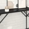 Console Table Black Oak Effect 180 X 30 X 75 Cm