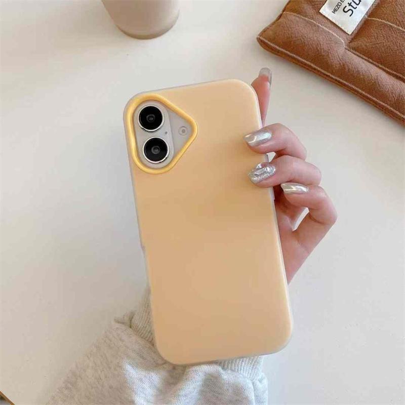 Модный чехол-желе для iPhone 16 15 14 13 12 11 Pro Max 2-в-1 Мягкий чехол из ТПУ iPhone 16 Plus оранжевый