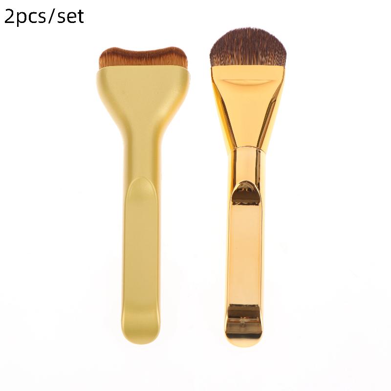 Ultra-thin Wide Tongue-shaped Foundation Brush With Seamless Concealing Small Pillow Flat Head Soft Bristle Makeup Tool