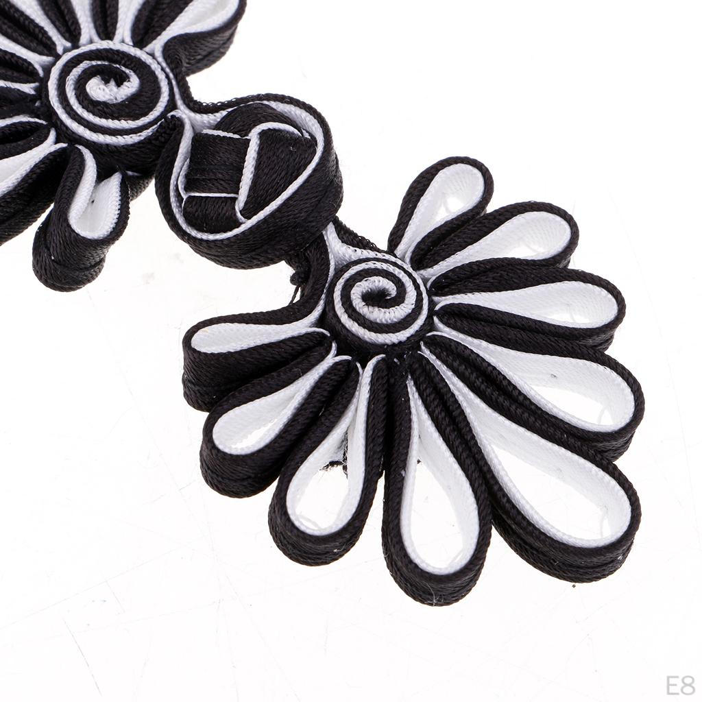 5 Pair Handmade Flower Chinese Closures Button For Sewing Crafts