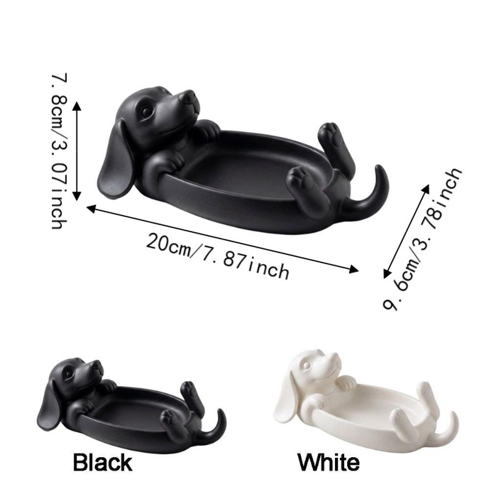 Cute Dachshund Storage Tray 3D Printed Key Holder Multi-functional Jewelry Storage Tray Home Decor