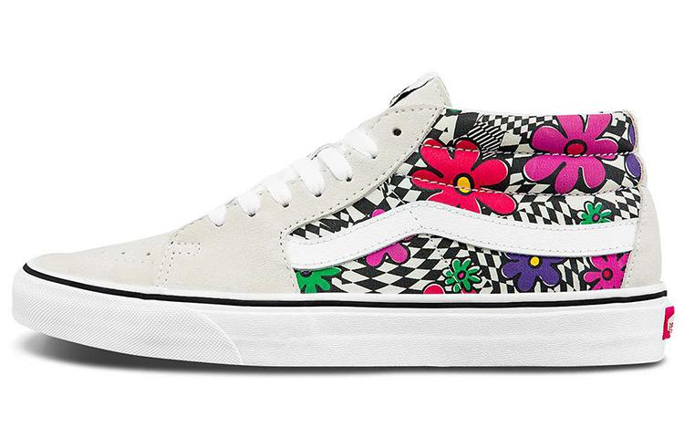 Vans SK8 Mid Цветочный Клетка Белый/Серый Женские VN0A3WM340G 36