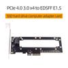Xiwai 4X Host Converter EDSFF NVMe Ruler 1U Thickness Short SSD Carrier Adapter PCI-E4.0 GEN-Z E1.S 5.9mm 8.0mm
