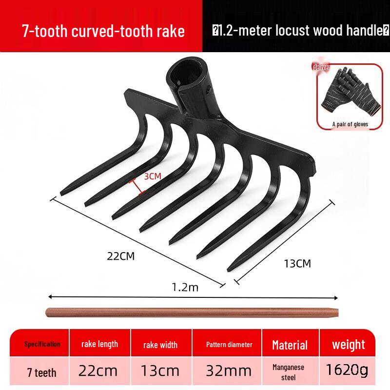 Junyue Heavy-Duty Steel Garden Rake