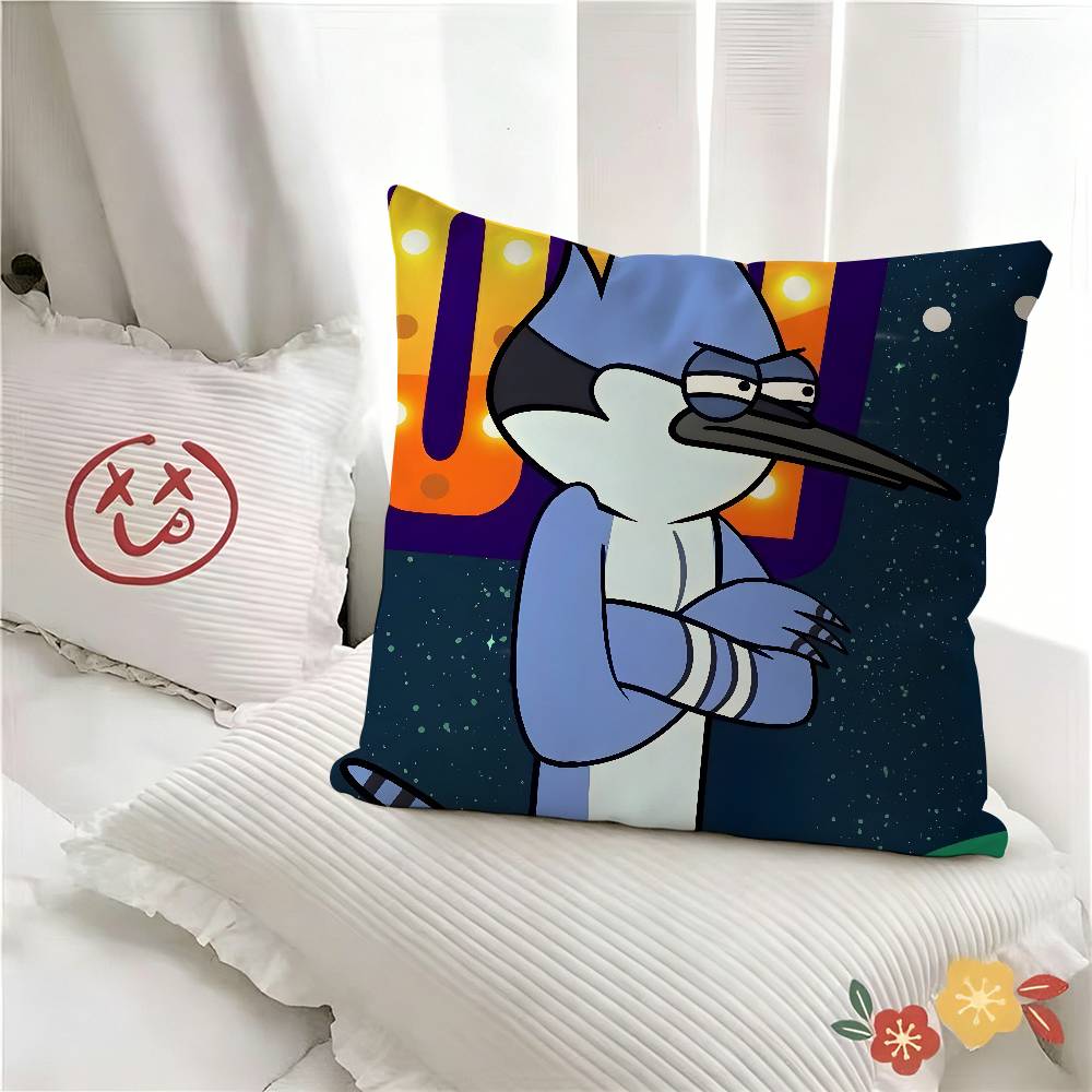 pc Regular Show Pillow Case Fashion Square Pillowcase Bedroom Sofa Room Ins Decoration Leisure