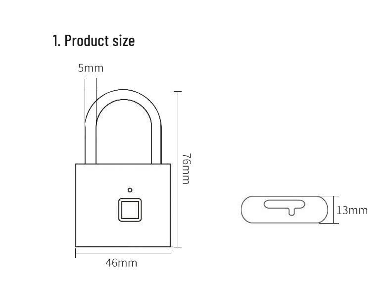 Smart Fingerprint Padlock: Anti-Theft Stainless Steel for Home, Warehouse, Courtyard, Dormitory, Cabinet Doors