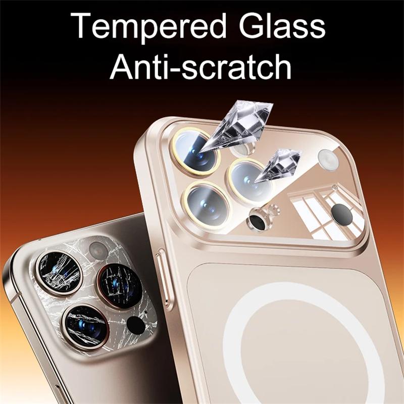 Original Matt für Magsafe Kabelloses Laden Nano AG Hülle für iPhone 17 16 15 14 13 Pro Max Gehärtetes Glas Kameraschutzhülle