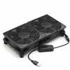 Dual Fans Router Cooling Stand DC 5V USB Radiator Base USB Powered Router Cooling Fan  PC Cooling