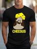 Casual Black T-Shirt with a Round Neck And Short Sleeves