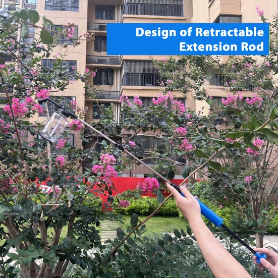Diatomaceous Earth Powder Duster Garden Powder Dispenser Puffer Sprayer with Telescopic Extension Rod
