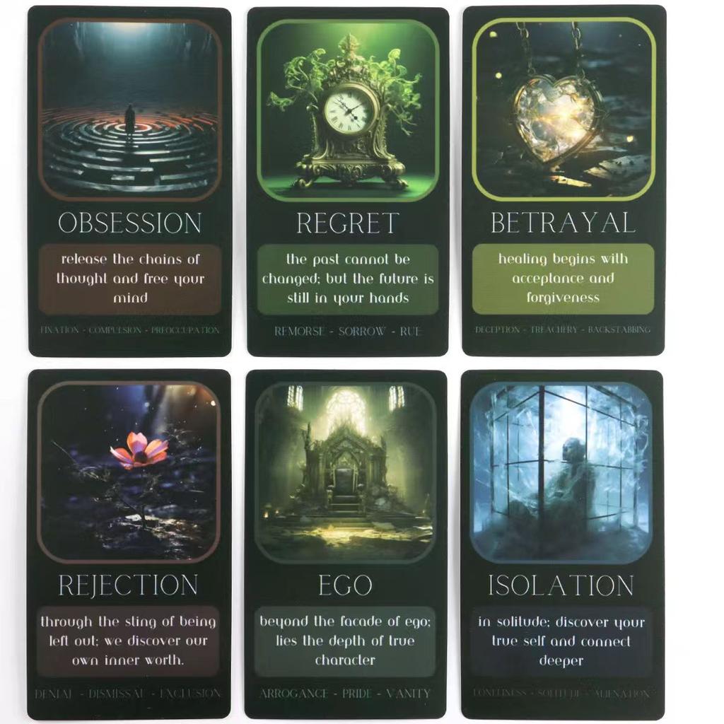 Shadow Work Cards | 33 Unique Oracle Cards | Self-Care & Oracle Companion 10.3*6cm