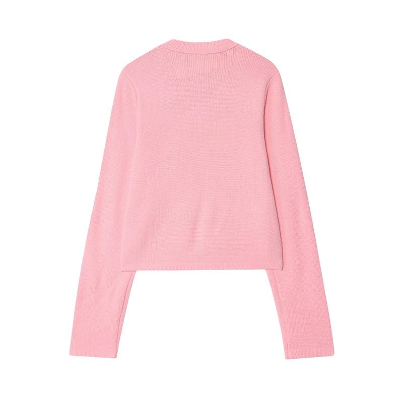 2025 Autumn/Winter New Arrival European & American Style Round Neck Long Sleeve Knit Cardigan
