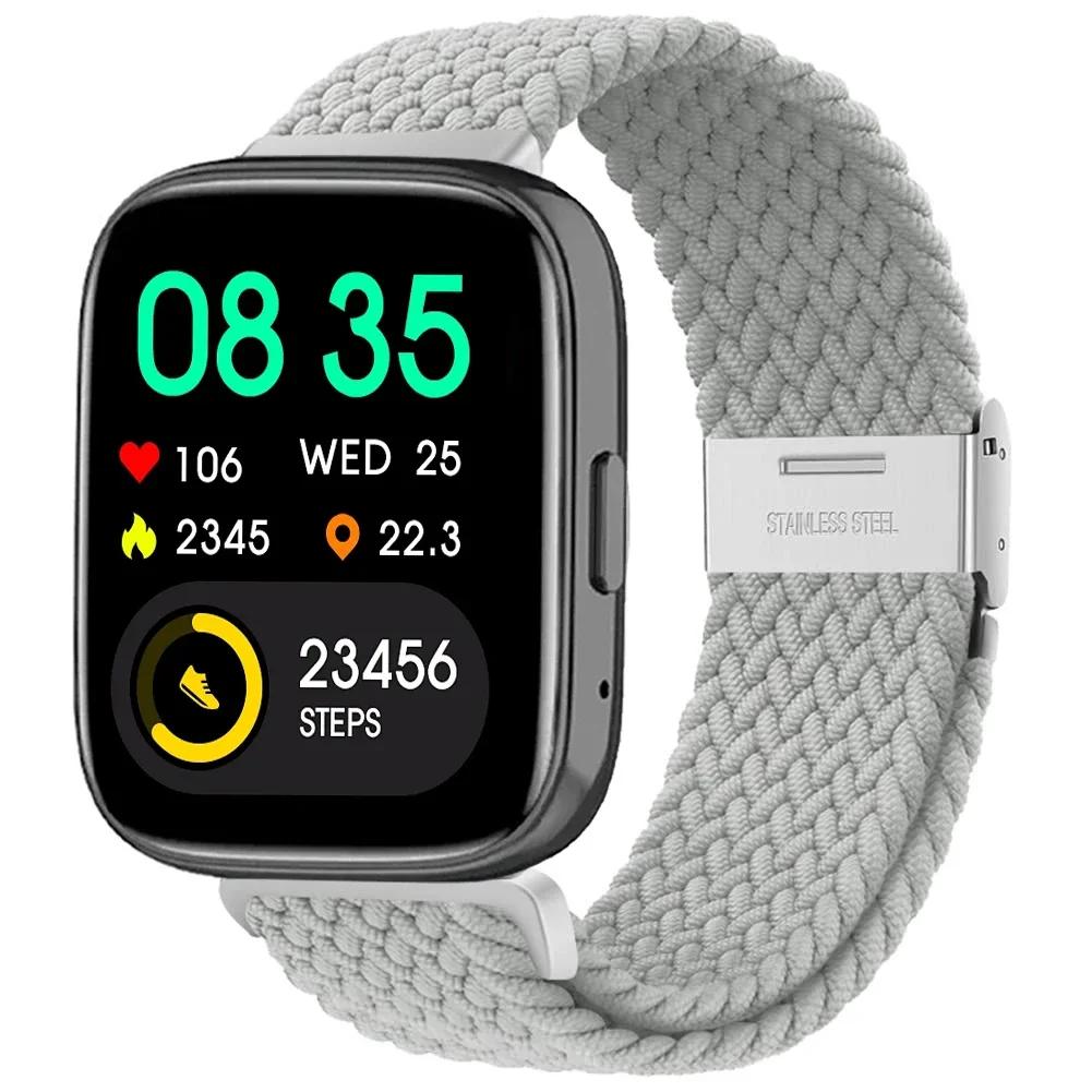 New Nylon Braided Solo Loop Strap for Redmi Watch 5 3 Lite Band for Xiaomi Watch 5 3 Active Wristband Elastic Weave Bracelet