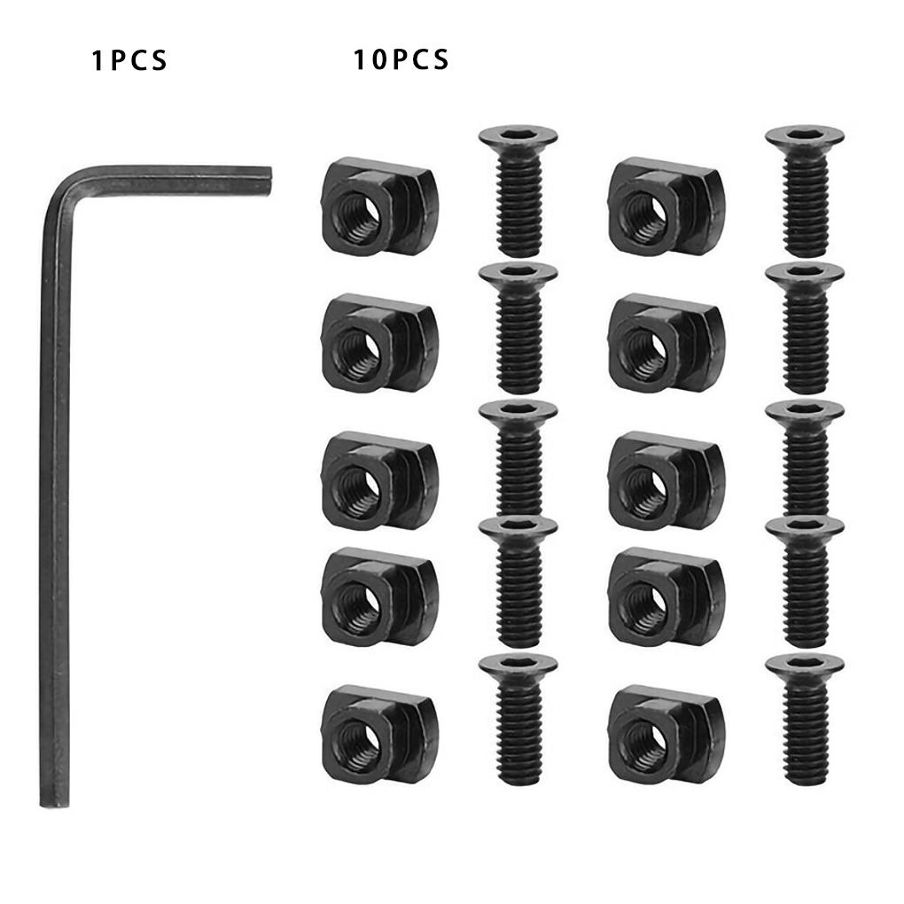 

10 Pieces Screw Nut with Wrench Portable Screws Nuts Removable Replacement Part Set Professional Tool Maintenance