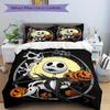 3pcs Set Nightmare Before Christmas1pc of Quilt Cover+2pcs of Pillowcase, No Core, Print Bedding, All Seasons Bedroom Setting003