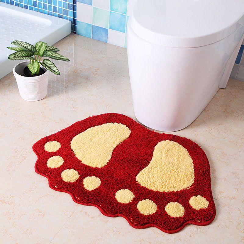 Absorbent Foot Nonslip Shape Bath Bathroom Bedroom Floor Shower Soft Mat Rug