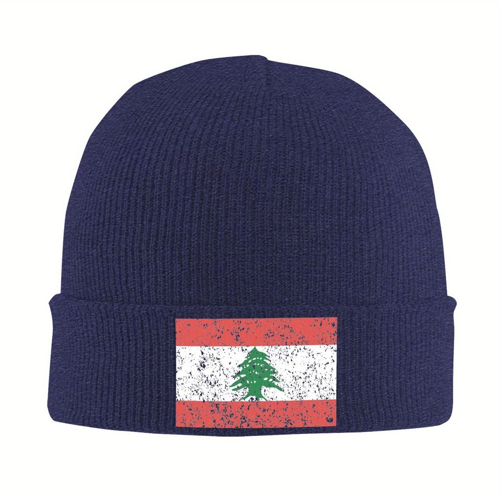 New Lebanon Flag Hats Autumn Winter Beanies Warm Caps Unisex Acrylic Bonnet