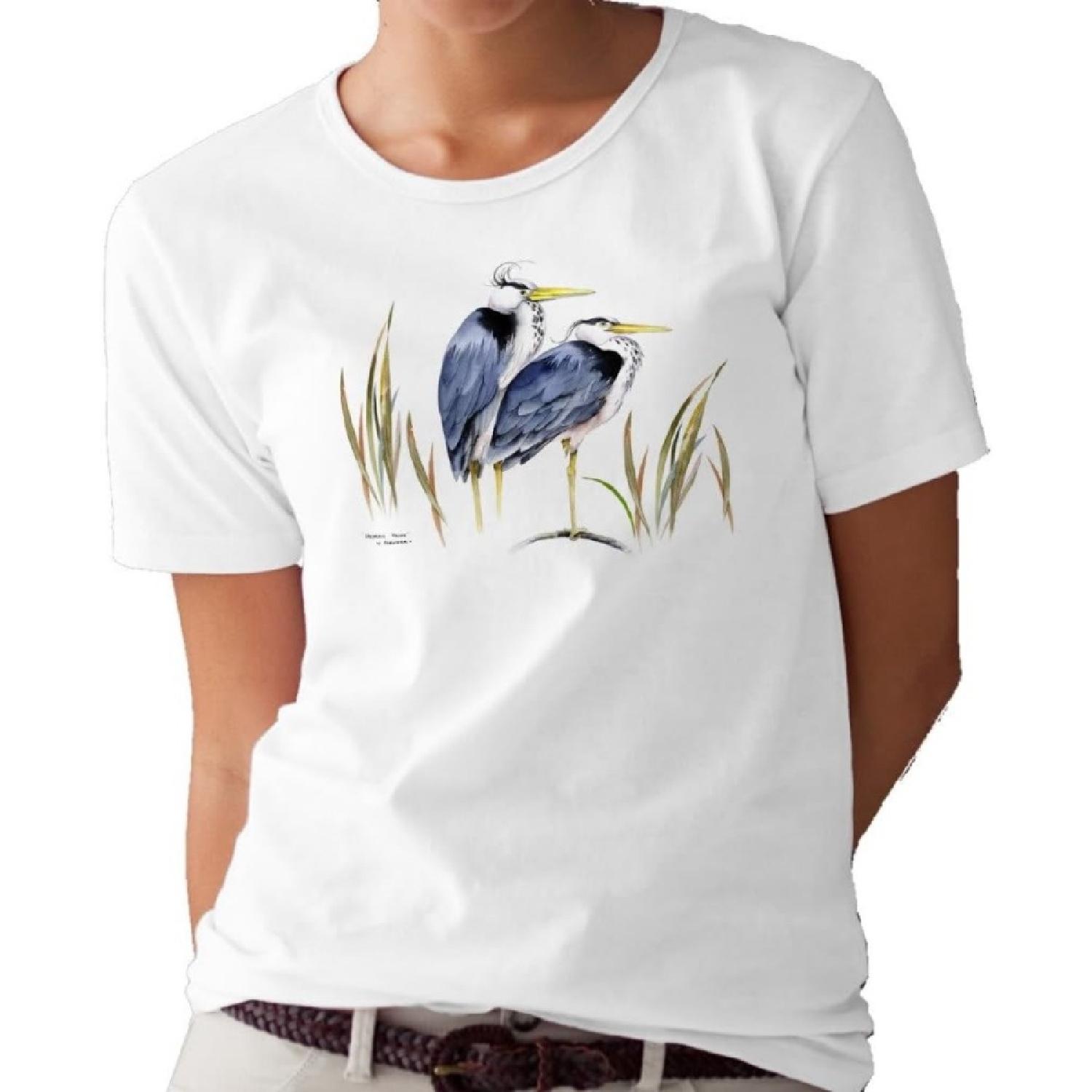 

Blue Herons T-Shirt_tee by Valerie Pfeiffer XXXXXL білий