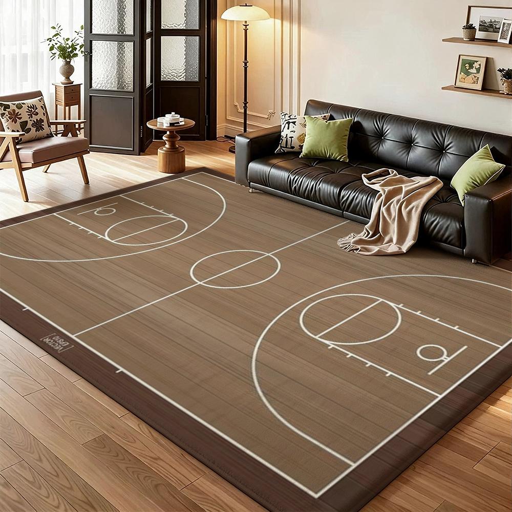 Basketball Court Patterned Rug Soundproof Noisereducing Carpet For Study Reading Area Home Party Decor Halloween Gift