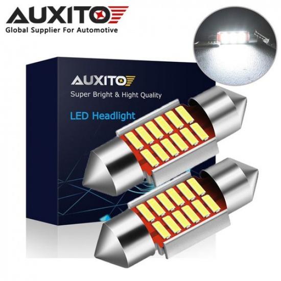 AUXITO 31MM LED Interior Dome Trunk Light Bulb DE3021 DE3175 CANBUS Error Free Version 2-31mm-2pcs